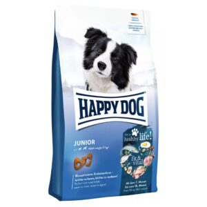 غذای خشک سگ جوان هپی داگ 4 کیلویی مدل Happy Dog Fit & Vital Junior
