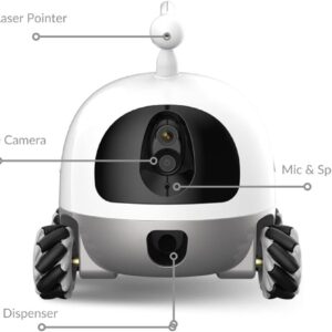 ربات هوشمند خانگی بهمراه دوربین HD باقابلیت غذادهی مخصوص حیوانات خانگی